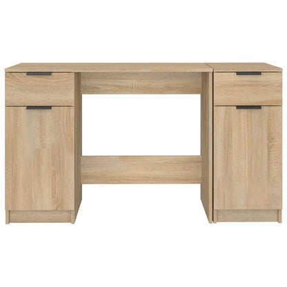 Bureau avec armoire latérale en bois d'ingénierie de chêne de Sonoma