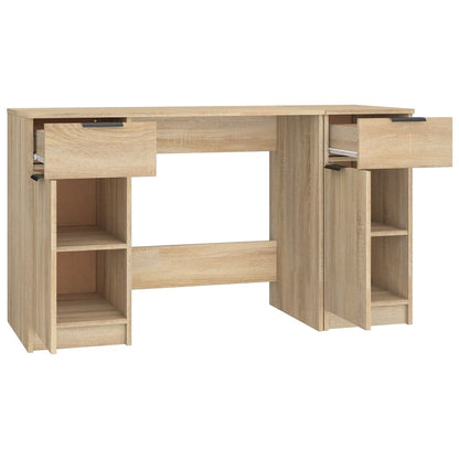 Bureau avec armoire latérale en bois d'ingénierie de chêne de Sonoma