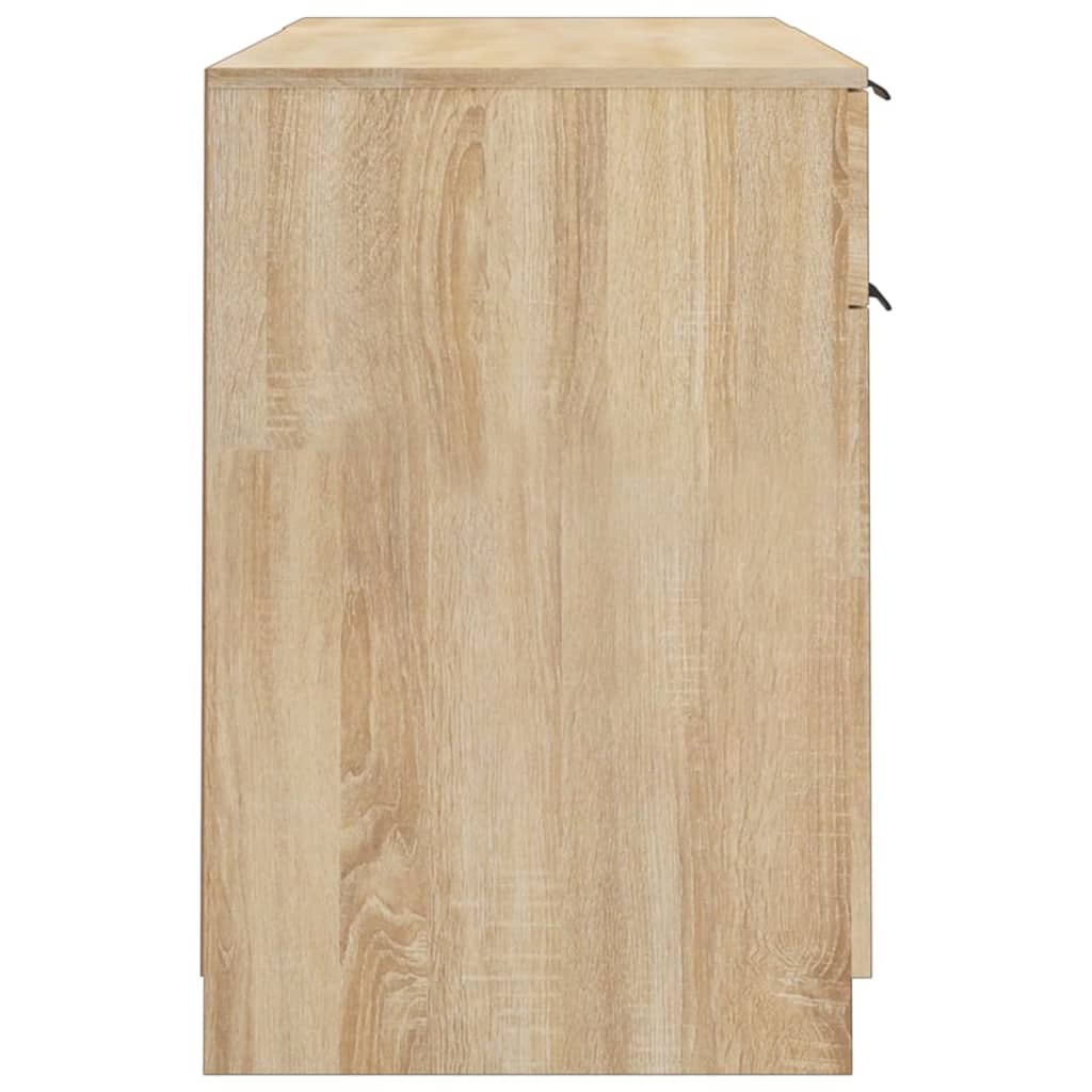 Bureau avec armoire latérale en bois d'ingénierie de chêne de Sonoma