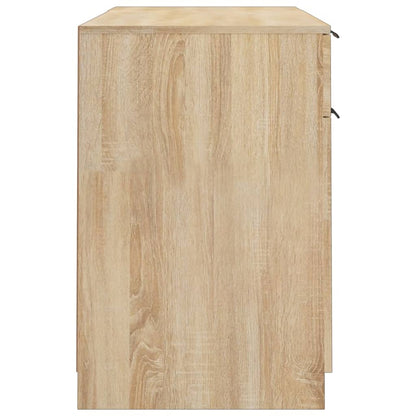 Bureau avec armoire latérale en bois d'ingénierie de chêne de Sonoma