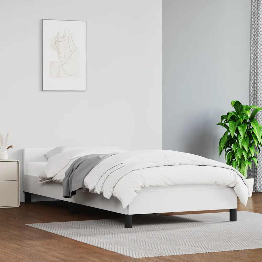 Bed Frame Without Mattress 135X190Cm Double Faux Leather