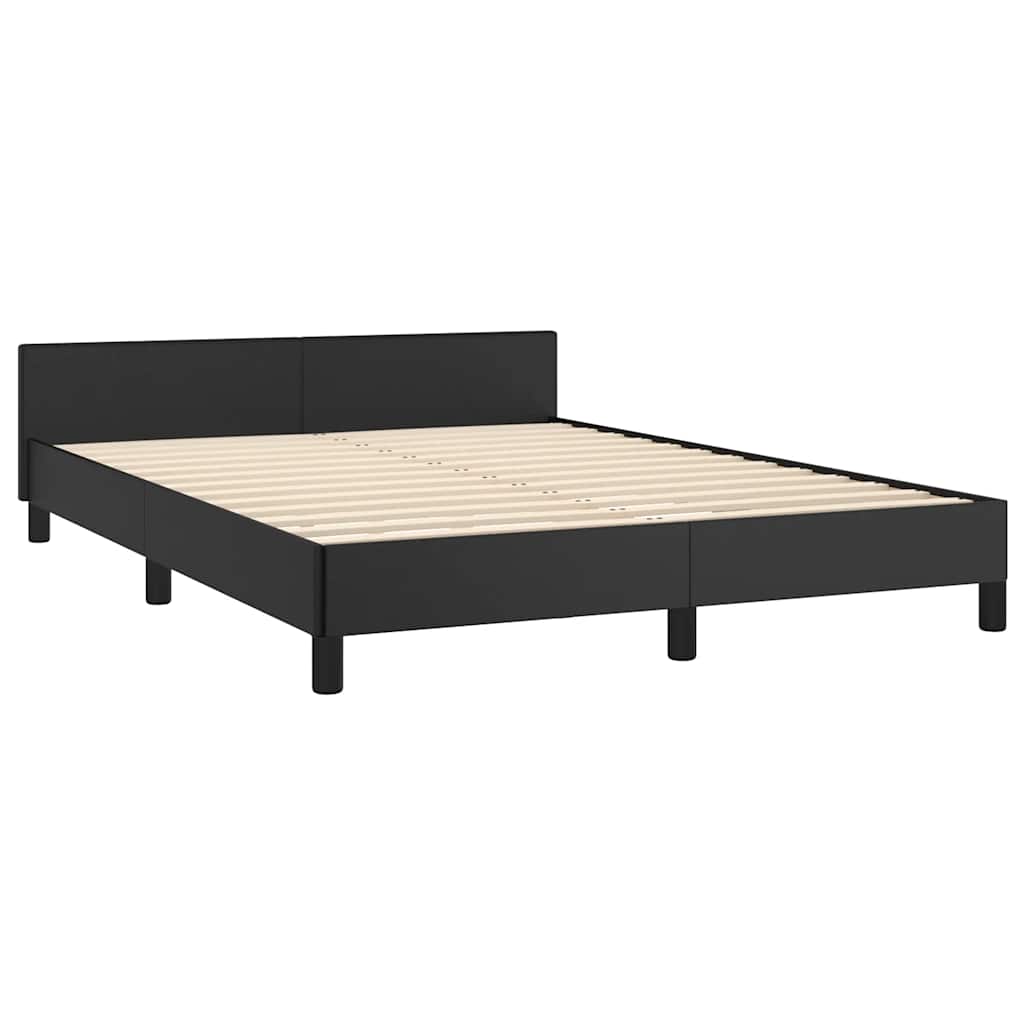 Bed Frame Without Mattress 135X190Cm Double Faux Leather