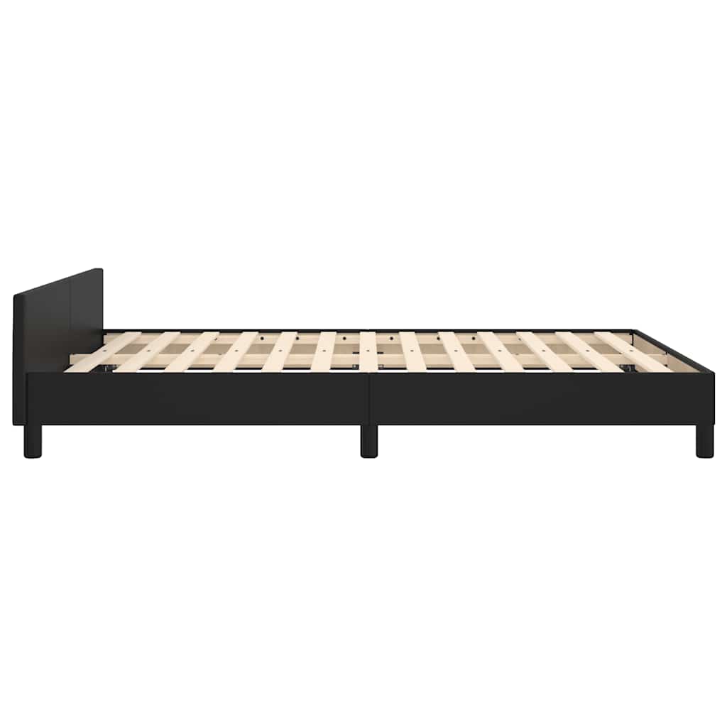 Bed Frame Without Mattress 135X190Cm Double Faux Leather
