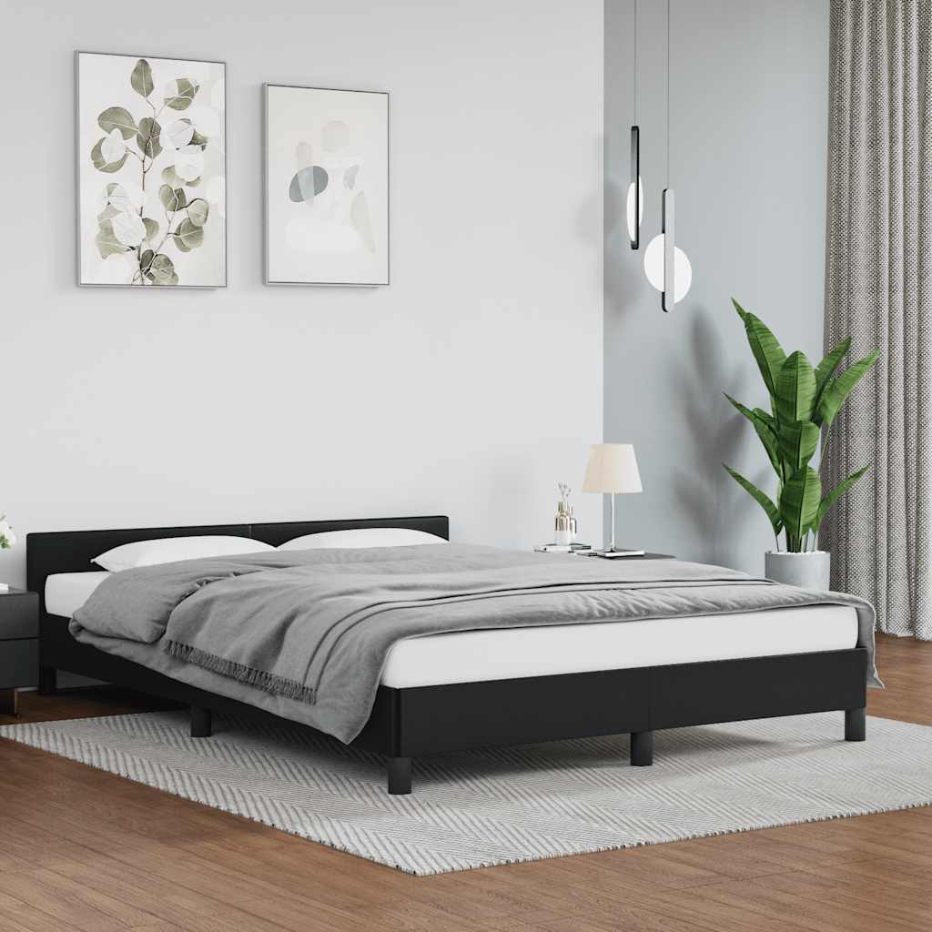 Bed Frame Without Mattress 135X190Cm Double Faux Leather