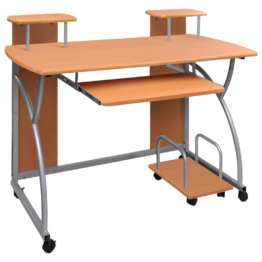 Bureau d'ordinateur Marron 110x52x88,5 cm Bois composite