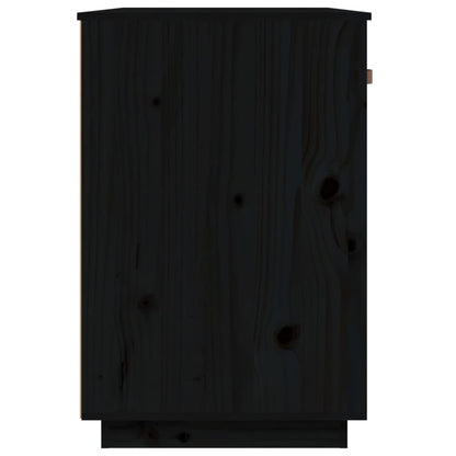 Desk Black 95x50x75 cm Solid Wood Pine