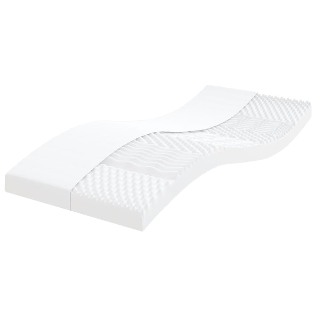 Foam Mattresses 2 Pcs White 90X190 Cm 7-Zone Hardness 20 Ild