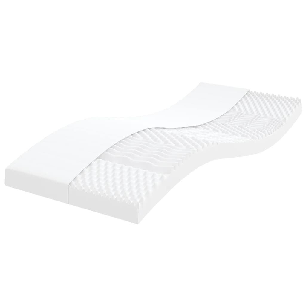 Foam Mattresses 2 Pcs White 90X190 Cm 7-Zone Hardness 20 Ild