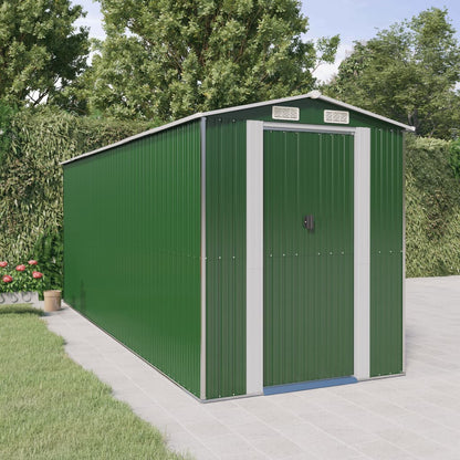 Garden Shed Green Galvanised Steel Large
