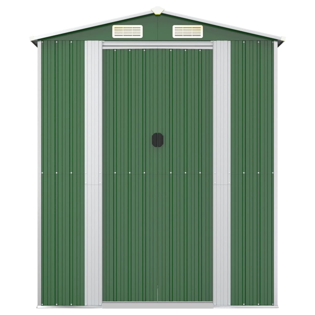 Garden Shed Green Galvanised Steel