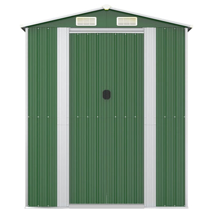 Garden Shed Green Galvanised Steel