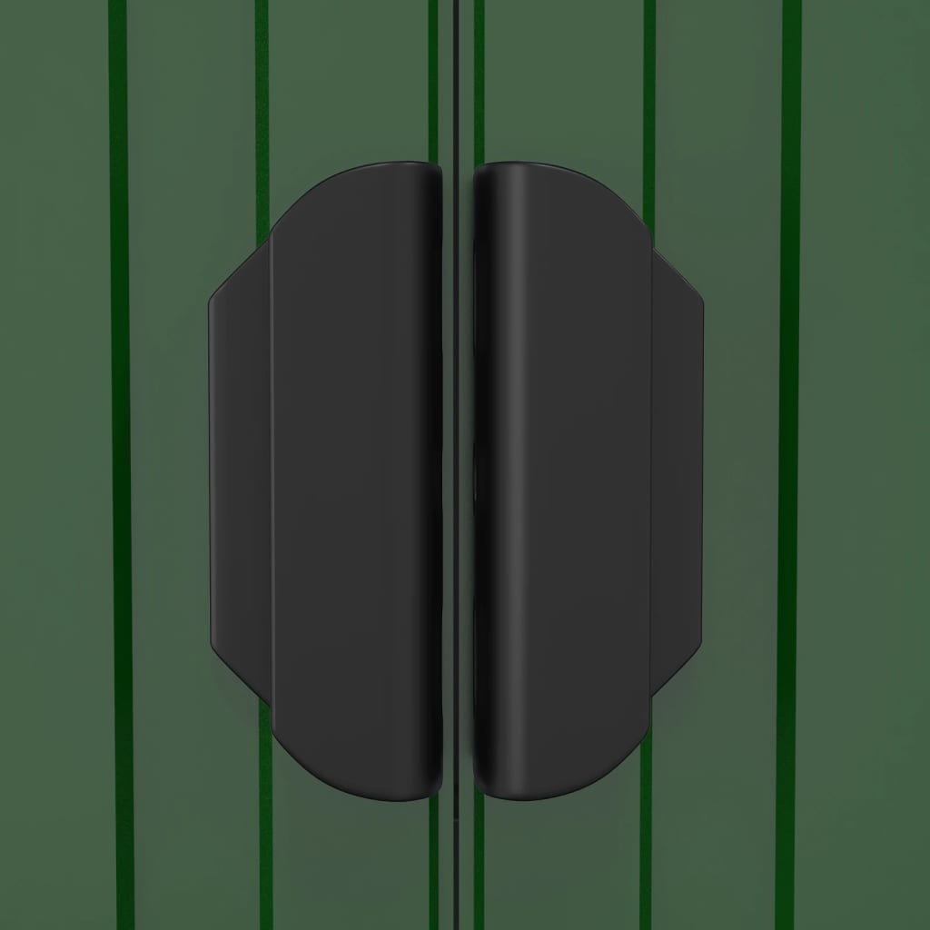 Garden Shed Green Galvanised Steel