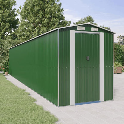 Garden Shed Green Galvanised Steel