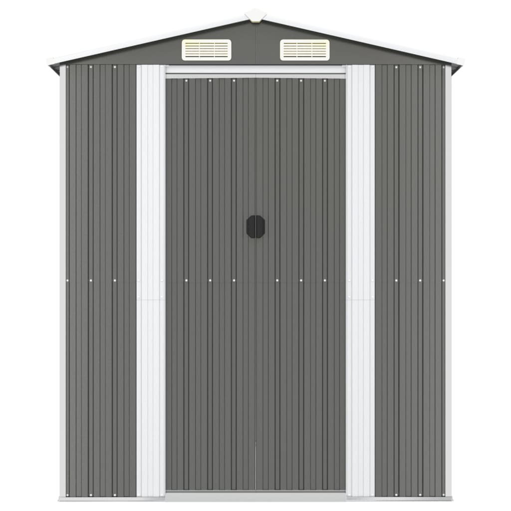 Garden Shed Light Grey Galvanised Steel