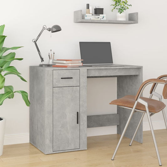 Escritorio Hormigón Gris 100x49x75 cm Madera Ingeniosa