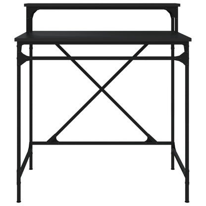 Desk Black 80x50x90 cm Engineered Wood and Iron