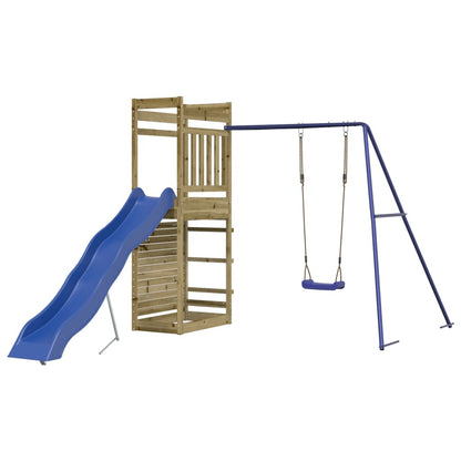 Parque infantil exterior de madera de pino impregnada