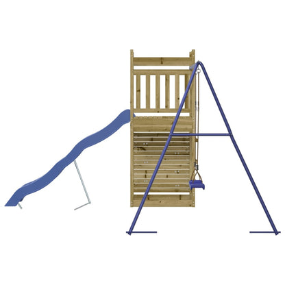 Parque infantil exterior de madera de pino impregnada
