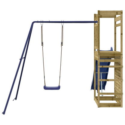 Parque infantil exterior de madera de pino impregnada