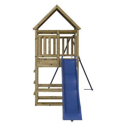 Parque infantil exterior de madera de pino impregnada