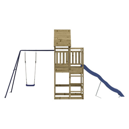 Parque infantil exterior de madera de pino impregnada