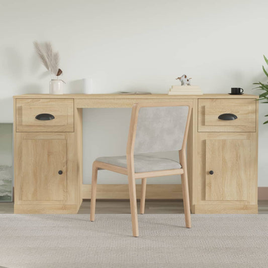 Bureau avec armoire en bois d'ingénierie de chêne de Sonoma