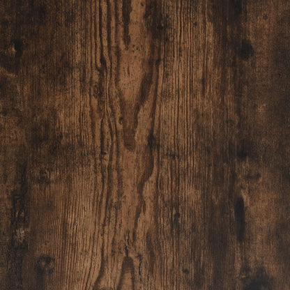 Bureau avec armoire en bois d'ingénierie en chêne fumé