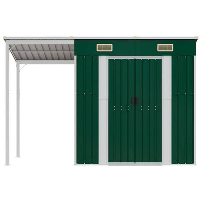 Garden Shed With Extended Roof 277X107X181 Cm Steel