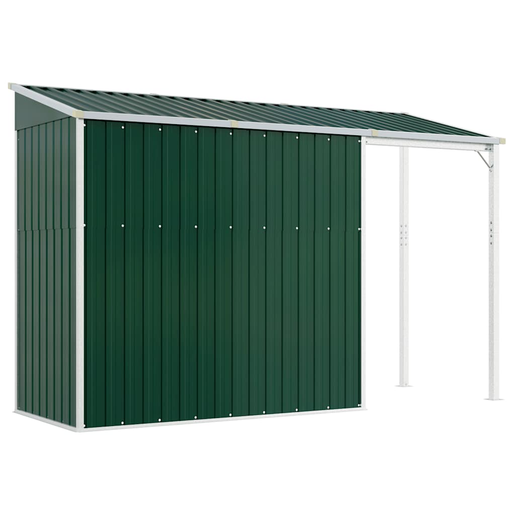 Garden Shed With Extended Roof 277X107X181 Cm Steel
