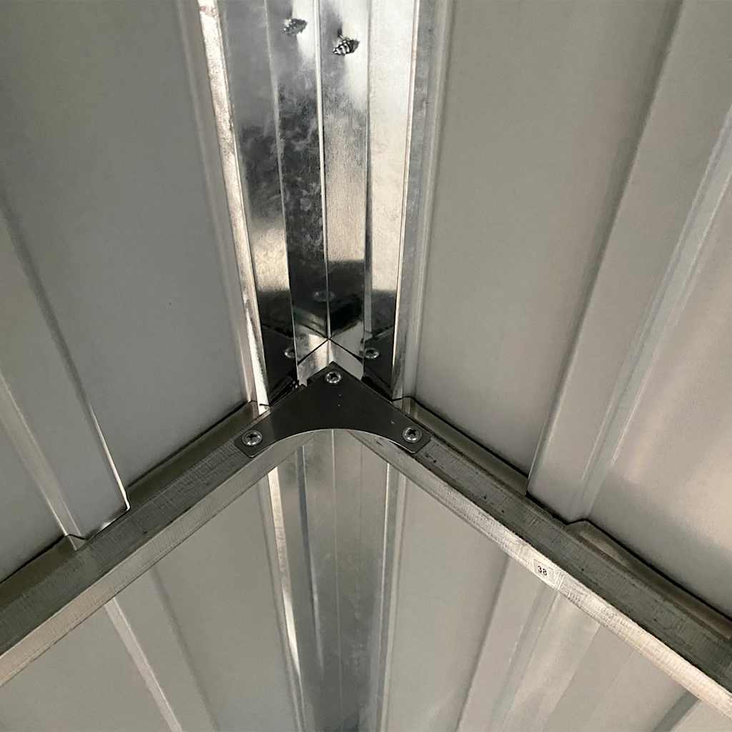 Garden Shed With Extended Roof 277X107X181 Cm Steel