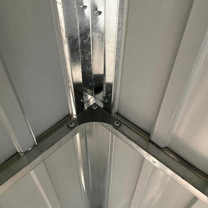 Garden Shed With Extended Roof 277X107X181 Cm Steel