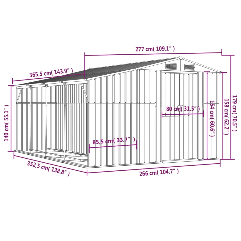 Garden Shed Galvanised Steel