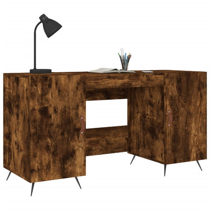 Desk Smoked Oak 140x50x75 cm Engineered Wood