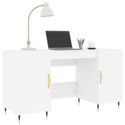 Bureau Blanc 140x50x75 cm Bois composite