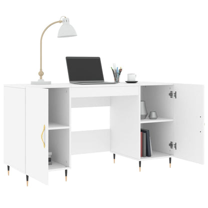 Bureau Blanc 140x50x75 cm Bois composite