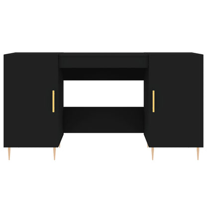 Desk Black 140x50x75 cm Engineered Wood