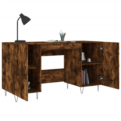 Desk Smoked Oak 140x50x75 cm Engineered Wood
