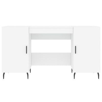 Desk White 140x50x75 cm Engineered Wood