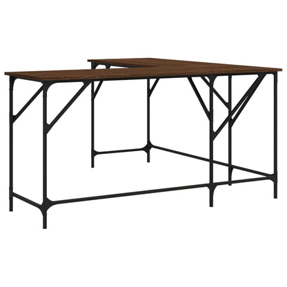 Desk Brown Oak 149x149x75 cm Engineered Wood
