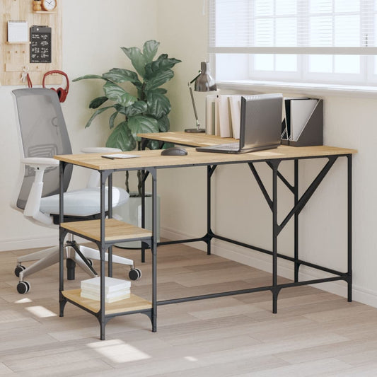 Bureau Chêne Sonoma 139x139x75 cm Bois d'ingénierie