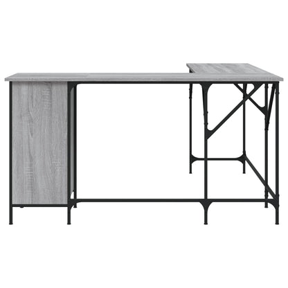 Desk Grey Sonoma 141x141x75 cm Engineered Wood