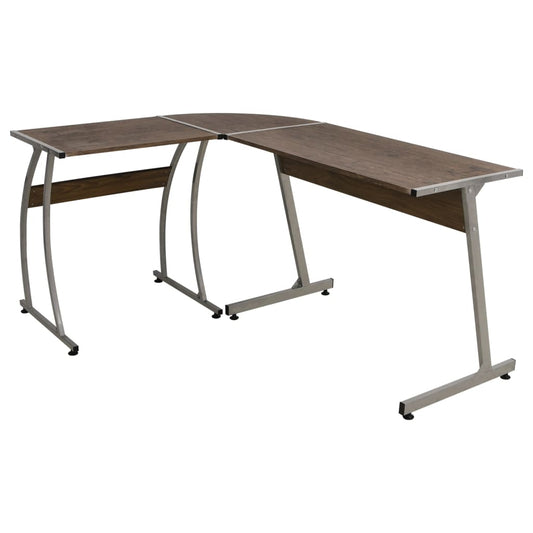 Bureau d'angle en bois composite marron