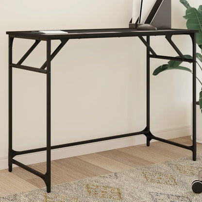 Desk Black 100x45x76 cm Engineered Wood and Powder-coated Steel