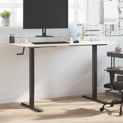 Cadre de bureau debout noir (94-135)x60x(70-114) cm en acier