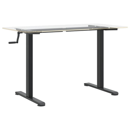 Cadre de bureau debout noir (94-135)x60x(70-114) cm en acier