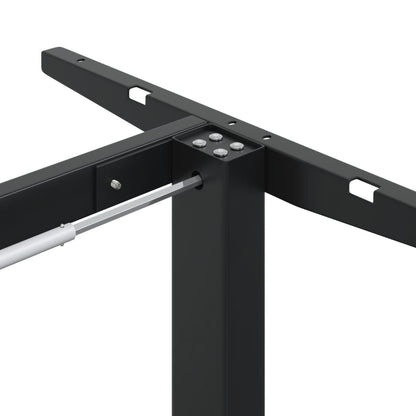 Cadre de bureau debout noir (94-135)x60x(70-114) cm en acier