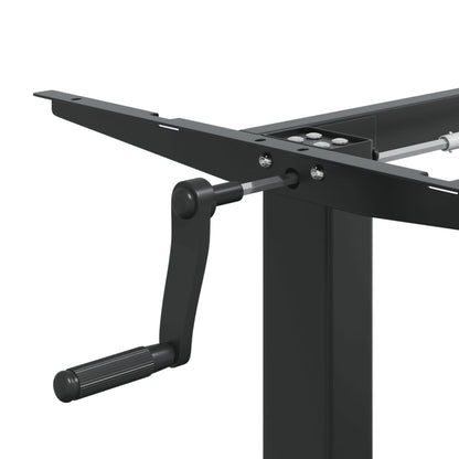 Cadre de bureau debout noir (94-135)x60x(70-114) cm en acier