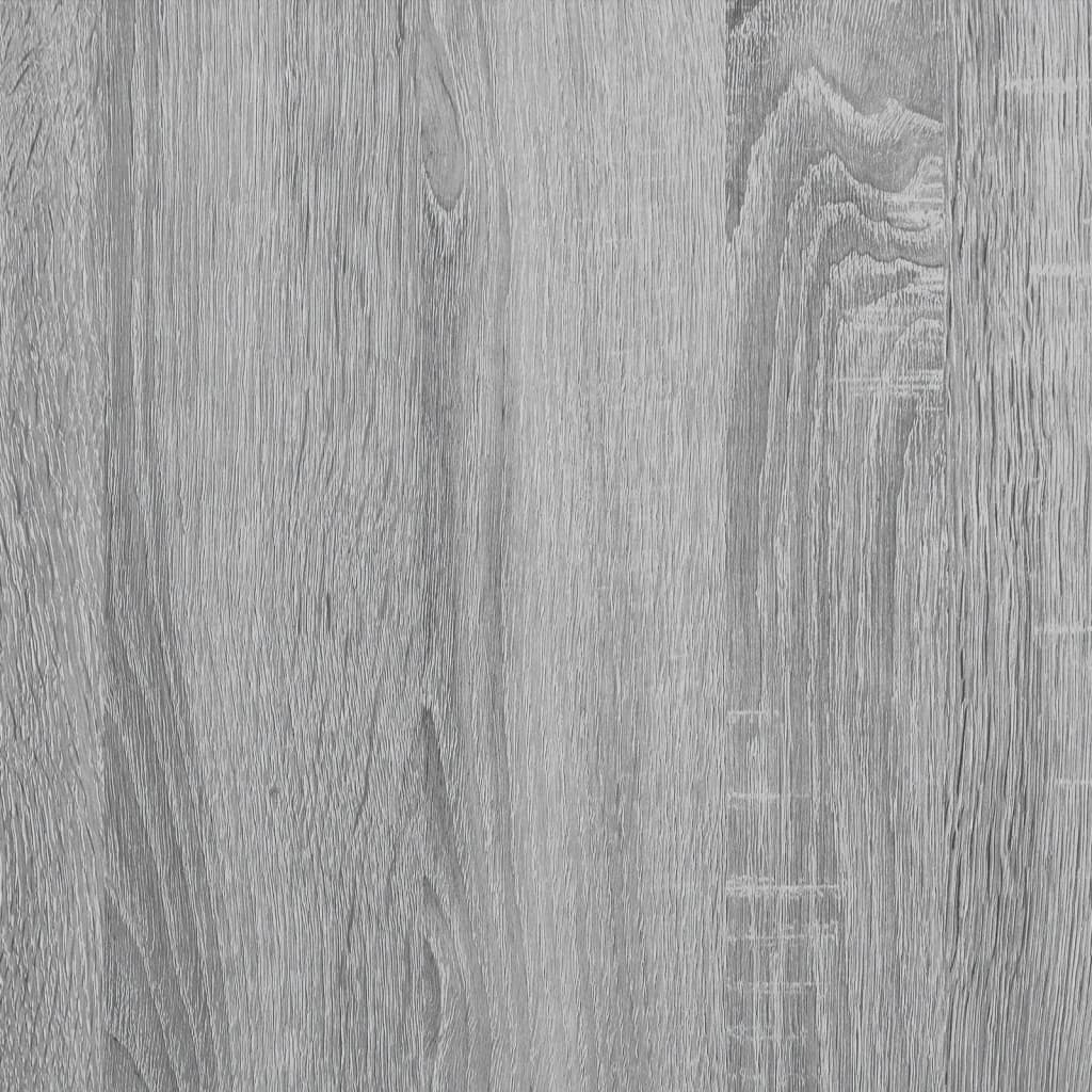 Desk Grey Sonoma 140x50x75 cm Metal and Engineered Wood