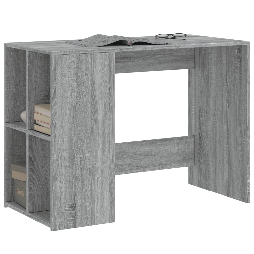 Escritorio Sonoma Gris 102x50x75 cm Madera Ingenierizada