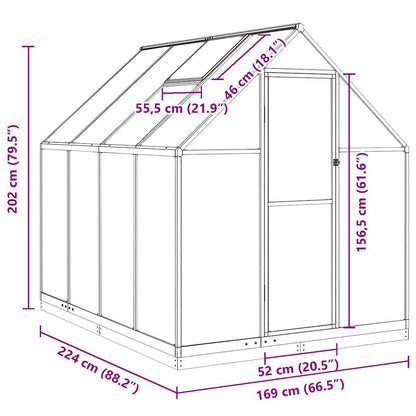 Greenhouse With Base Frame Aluminium